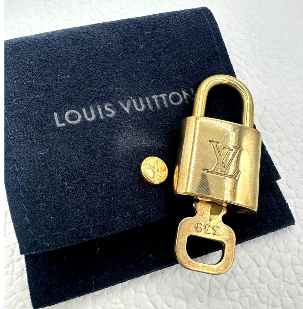 Louis Vuitton Padlock & Matching Key #339 with Snap-Closure Dust Bag